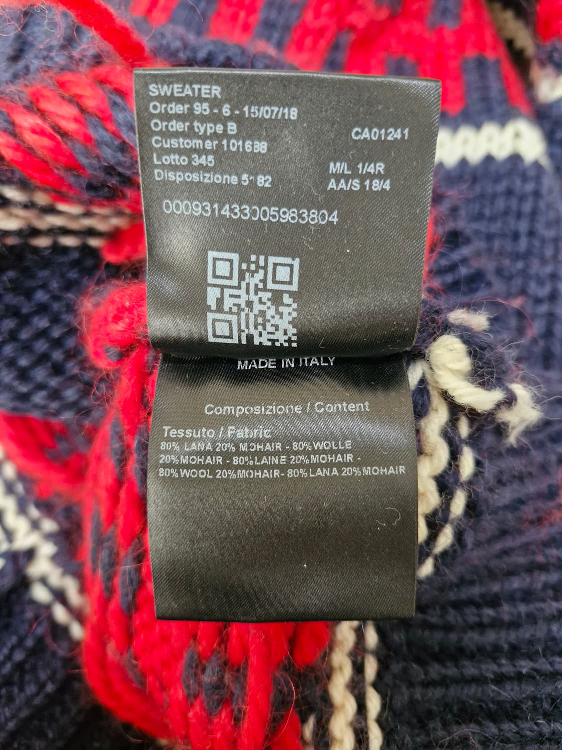 [M] 캘빈 클라인 205W39NYC FW18 디스트레스드 울 니트 상품이미지8