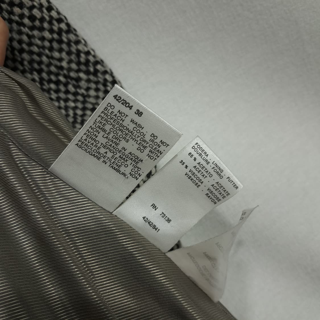 CN858W M 막스마라 버진울 모노 체크 롱 코트 상품이미지8