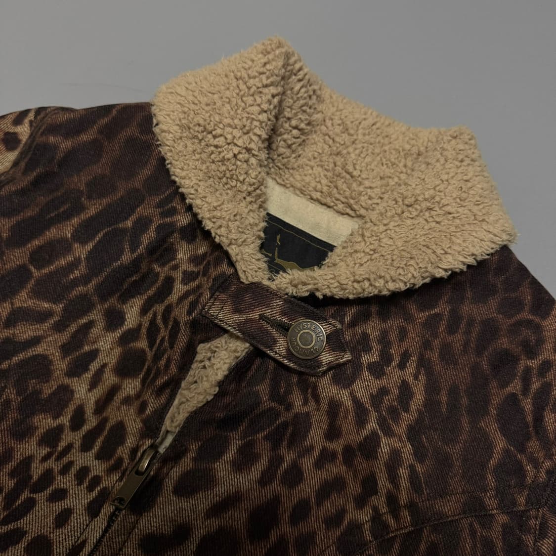 히스테릭글래머 브라운컬러 레오파드 패턴 덤블 레오파드 숄카라 자켓 상품이미지4