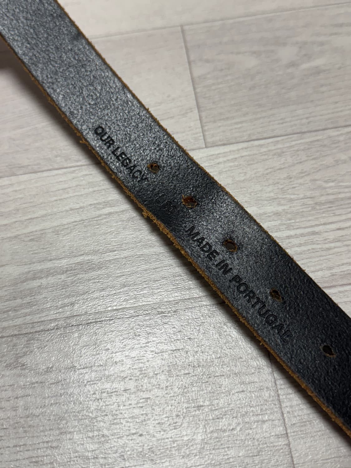 아워레가시 3CM 벨트 블랙 메도우 레더 80 상품이미지4