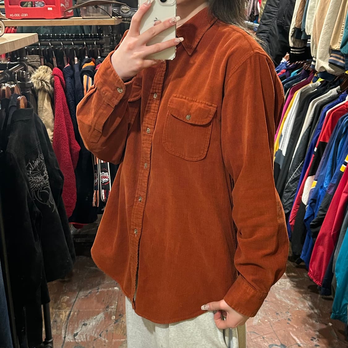 [HI] 칼하트 코듀로이 긴팔셔츠 딥오렌지 상품이미지4