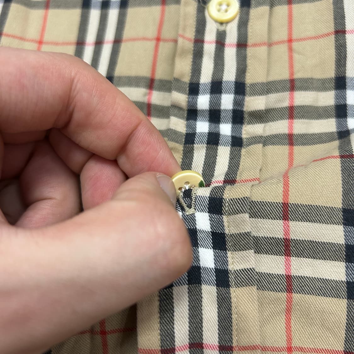 버버리 노바체크 기마로고 셔츠(XL) 상품이미지6