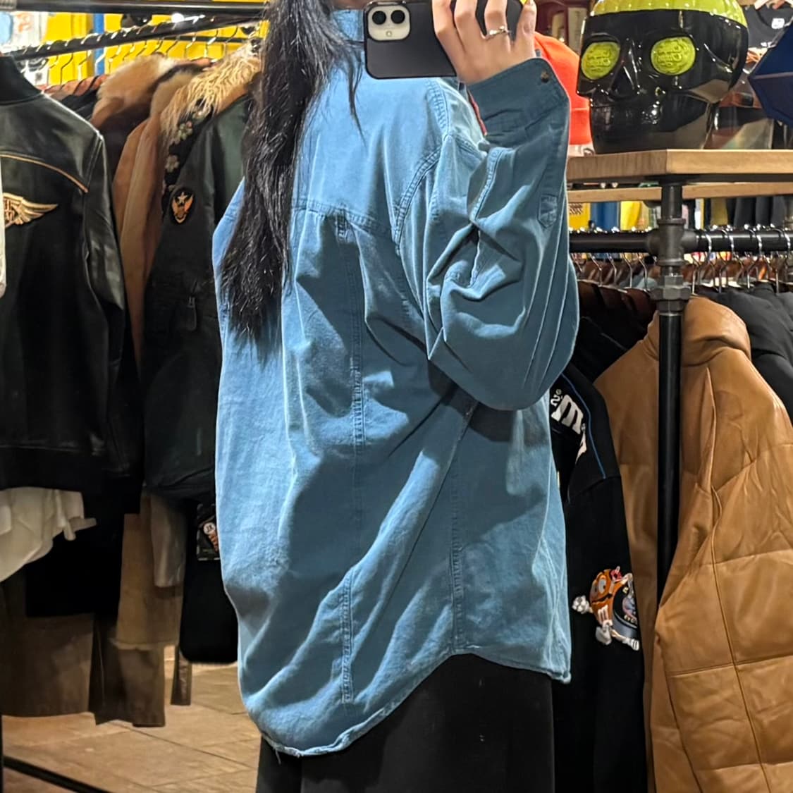 [HI]  Carhartt 칼하트 투포켓 긴팔셔츠 블루 상품이미지5