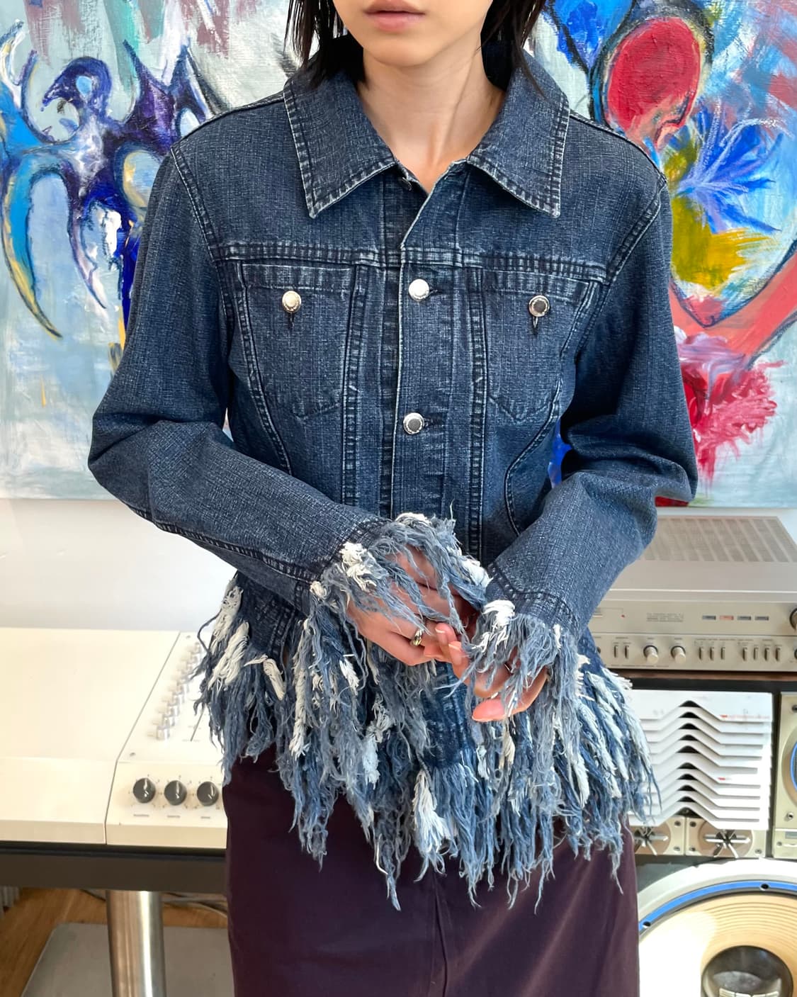 [46] 비비안웨스트우드 데님 프린지 자켓 상품이미지2