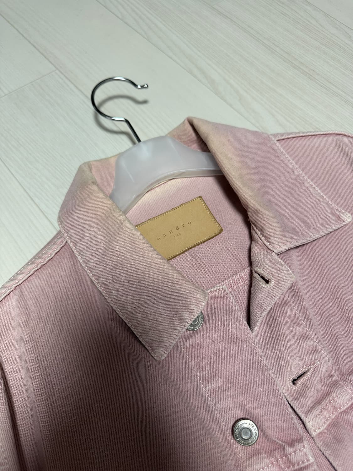 산드로 핑크 트러커 자켓 유니섹스 상품이미지2