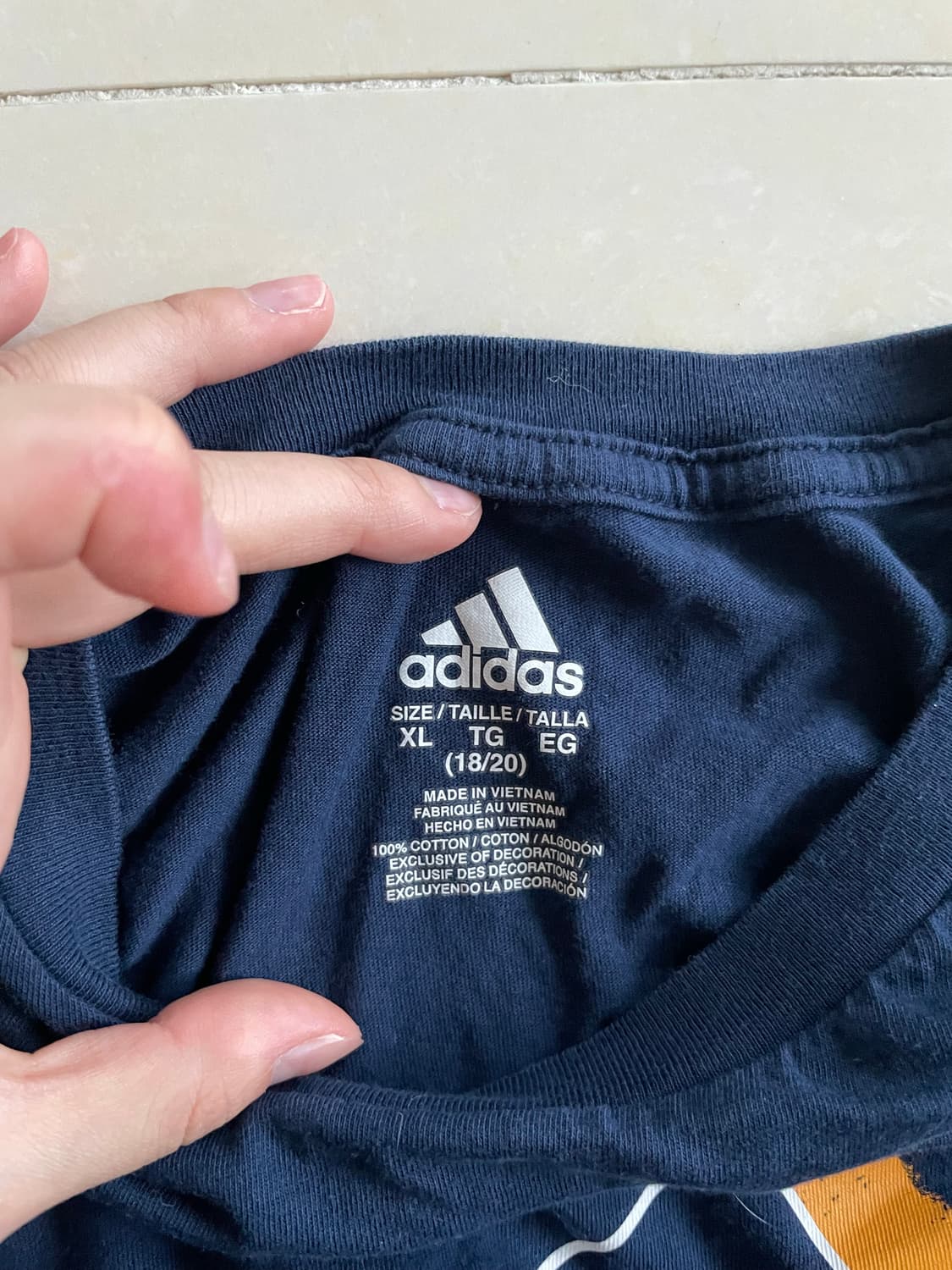 아디다스 네이비 빅로고 긴팔티 (18/20) 상품이미지2