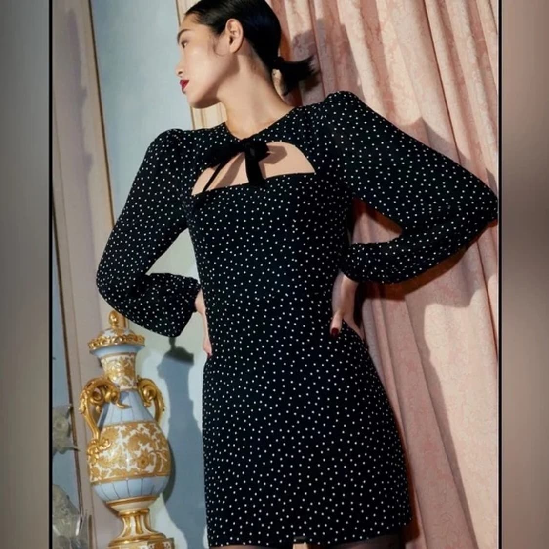 새상품 리포메이션 마티아 코튼 니트 미니 스커트입니다. XS 사이즈이며, 상품이미지2