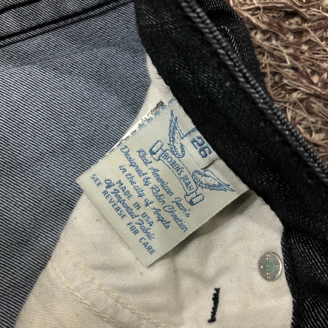 로빈스진 블랙 워싱 데님 팬츠 상품이미지6