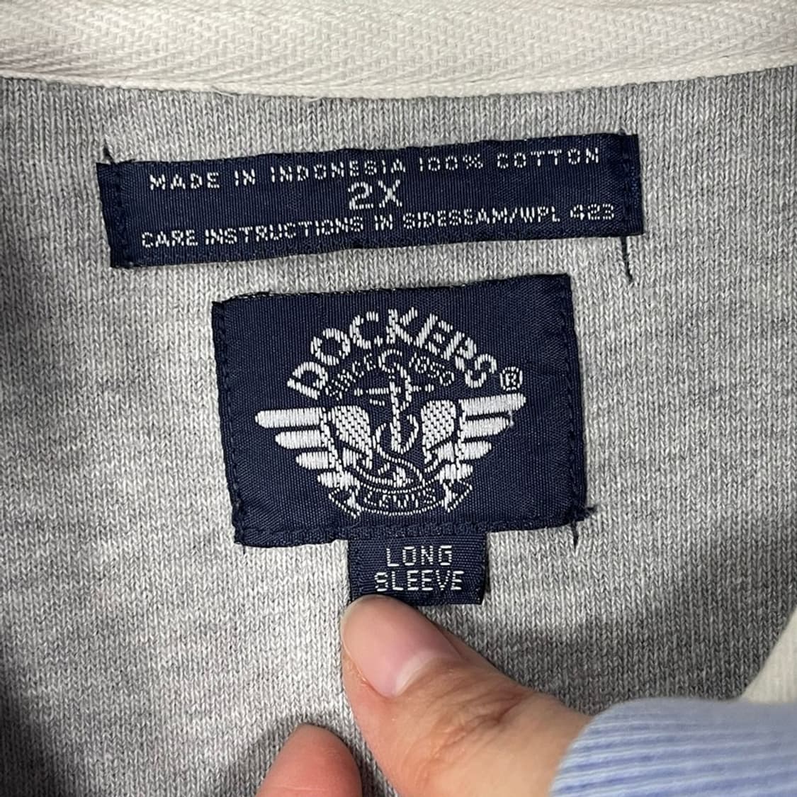 90s리바이스 자수 로고 배색 롱슬리브 v0345 상품이미지7