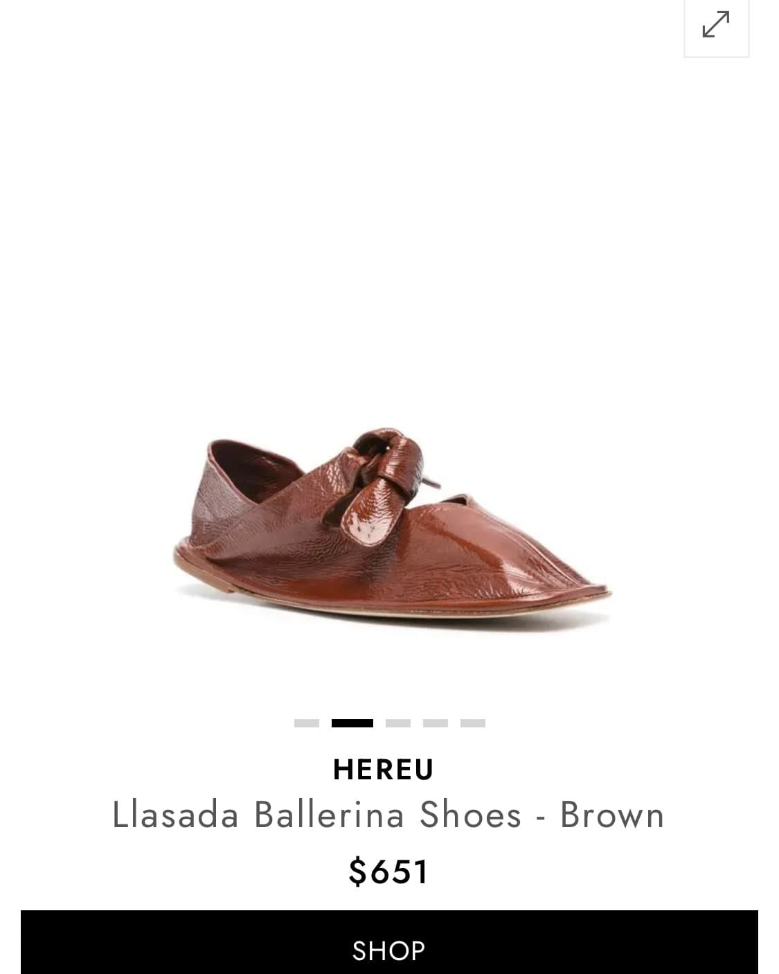 Hereu LLASADA CRINKLED GLOSSY - CHESTNUT 상품이미지5