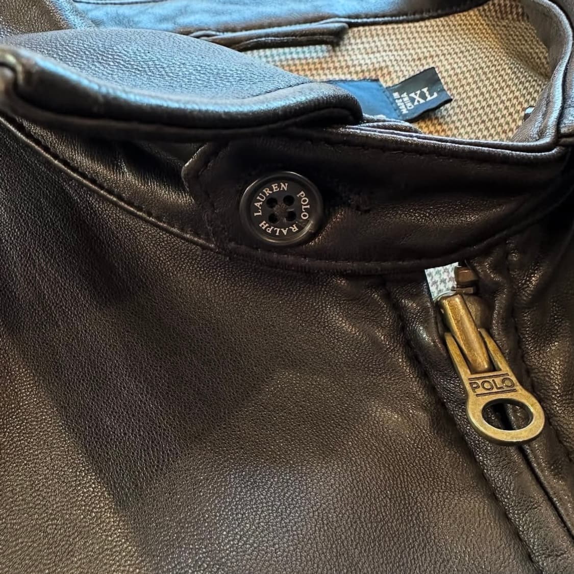 90‘s 폴로랄프로렌 브라운 쉽스킨 자켓 상품이미지6