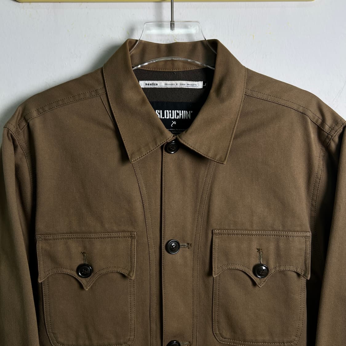 VTG 빈티지 브라운 코튼 워크 자켓 L 상품이미지4