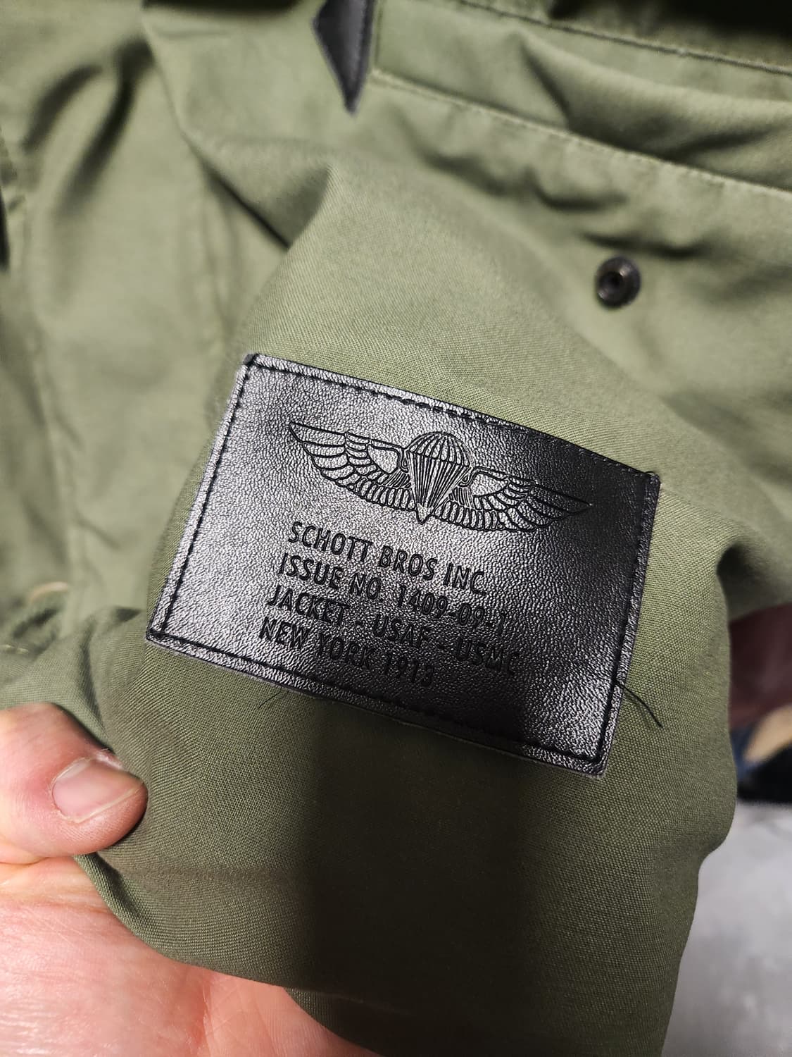 (쇼트)Schott N3B 야상자켓 M 상품이미지9