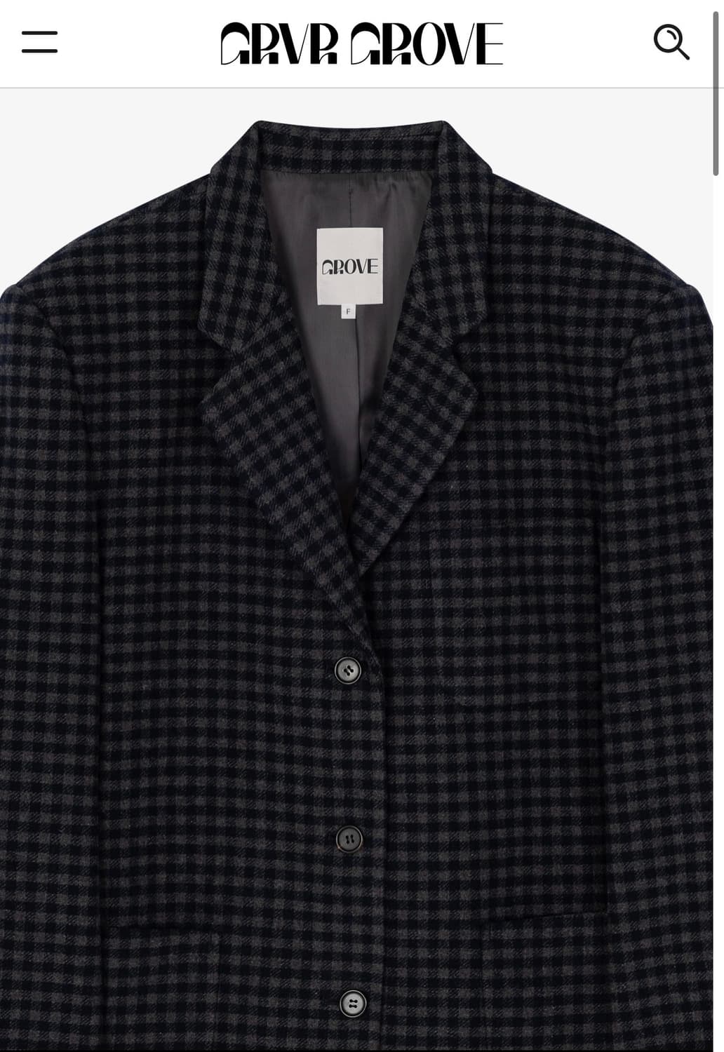 그로브 페니 체크 자켓 상품이미지3
