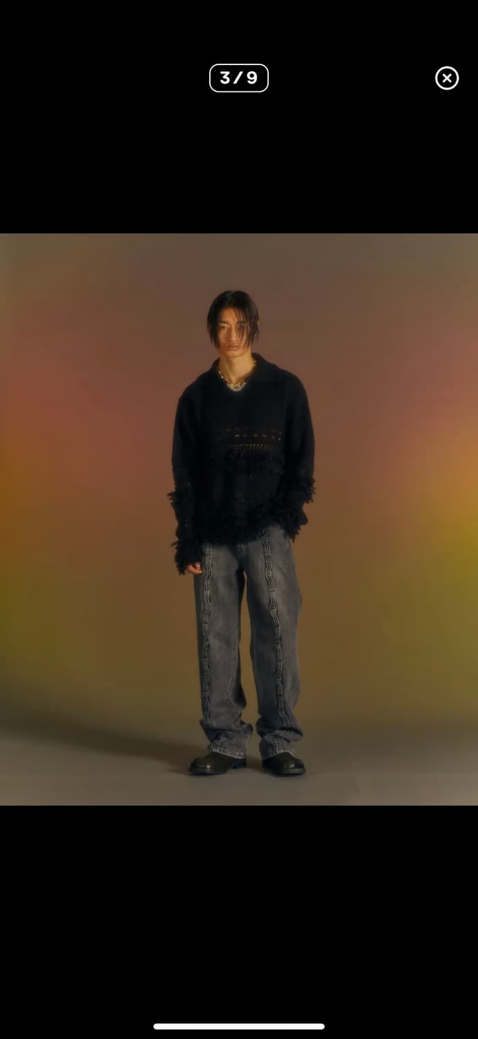 앤더슨벨 블랙 니트 XL 상품이미지3