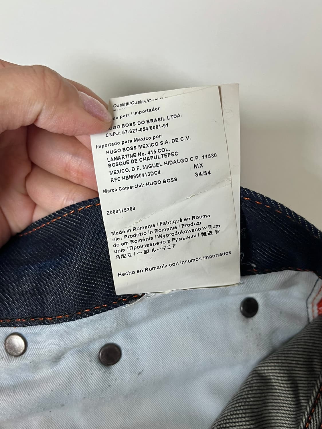 34) 보스 BOSS 레귤러핏 데님 팬츠 상품이미지7