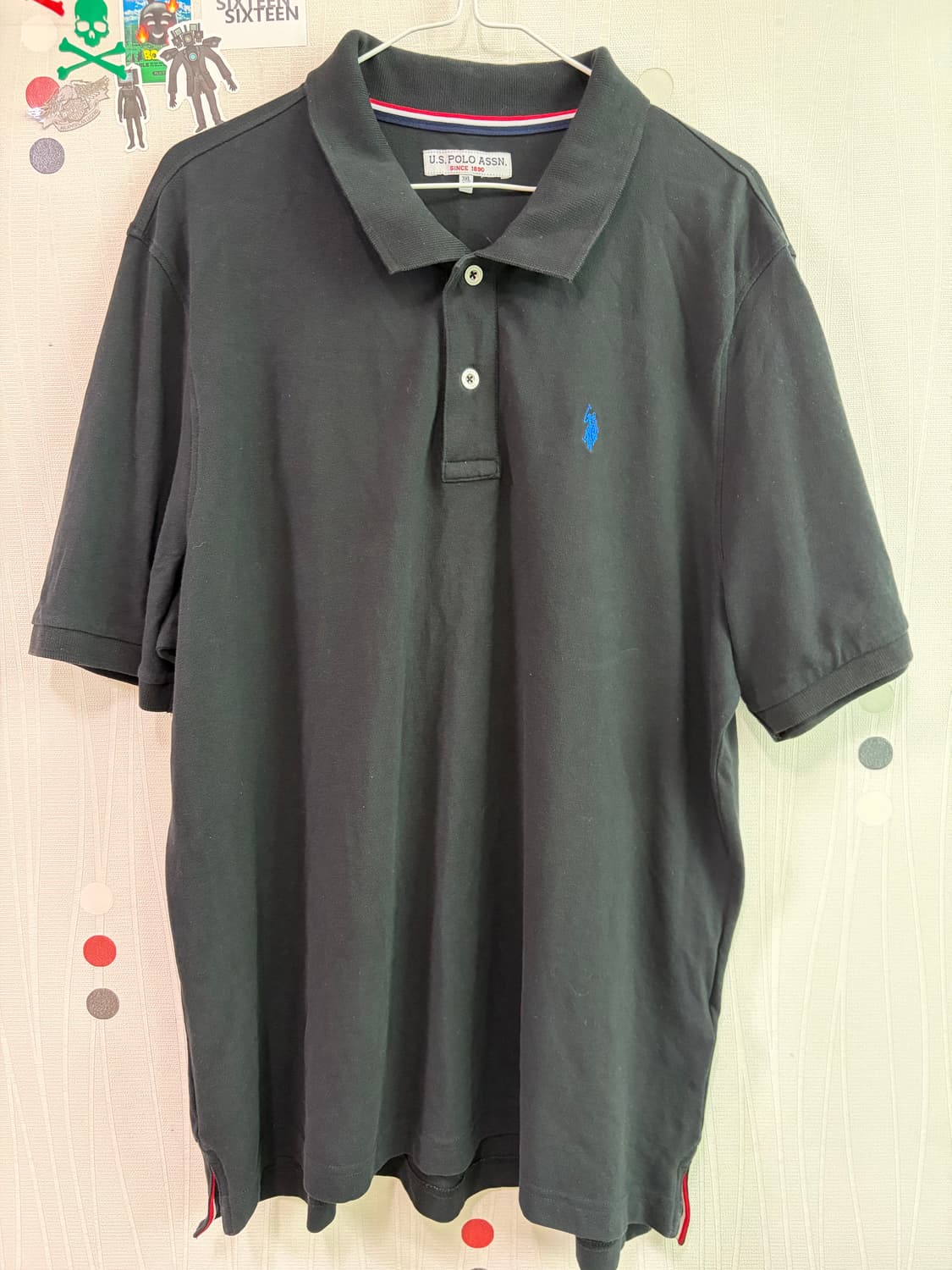 US 폴로 아슨 블랙 반팔 카라티 상품이미지1