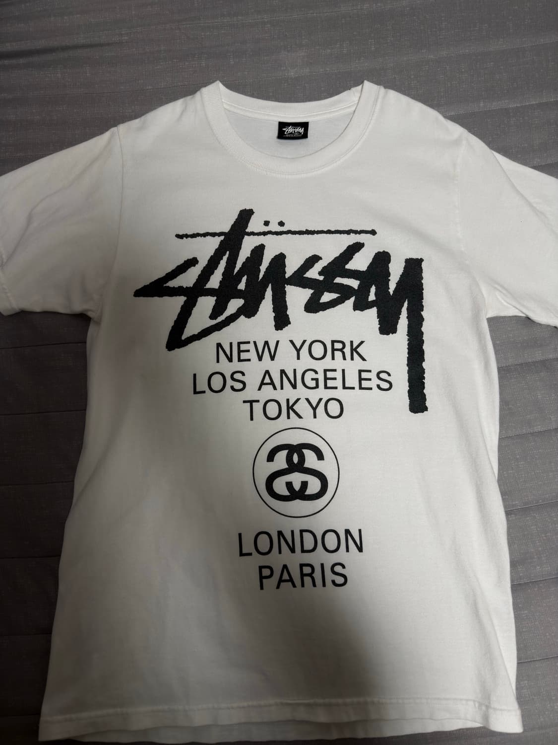 [S] 스투시 월드투어 티셔츠 화이트 상품이미지2