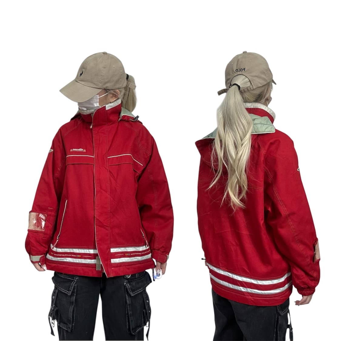 엘레쎄 레드 스노우보드 올드스쿨 스키 자켓 패딩 점퍼 M 상품이미지1