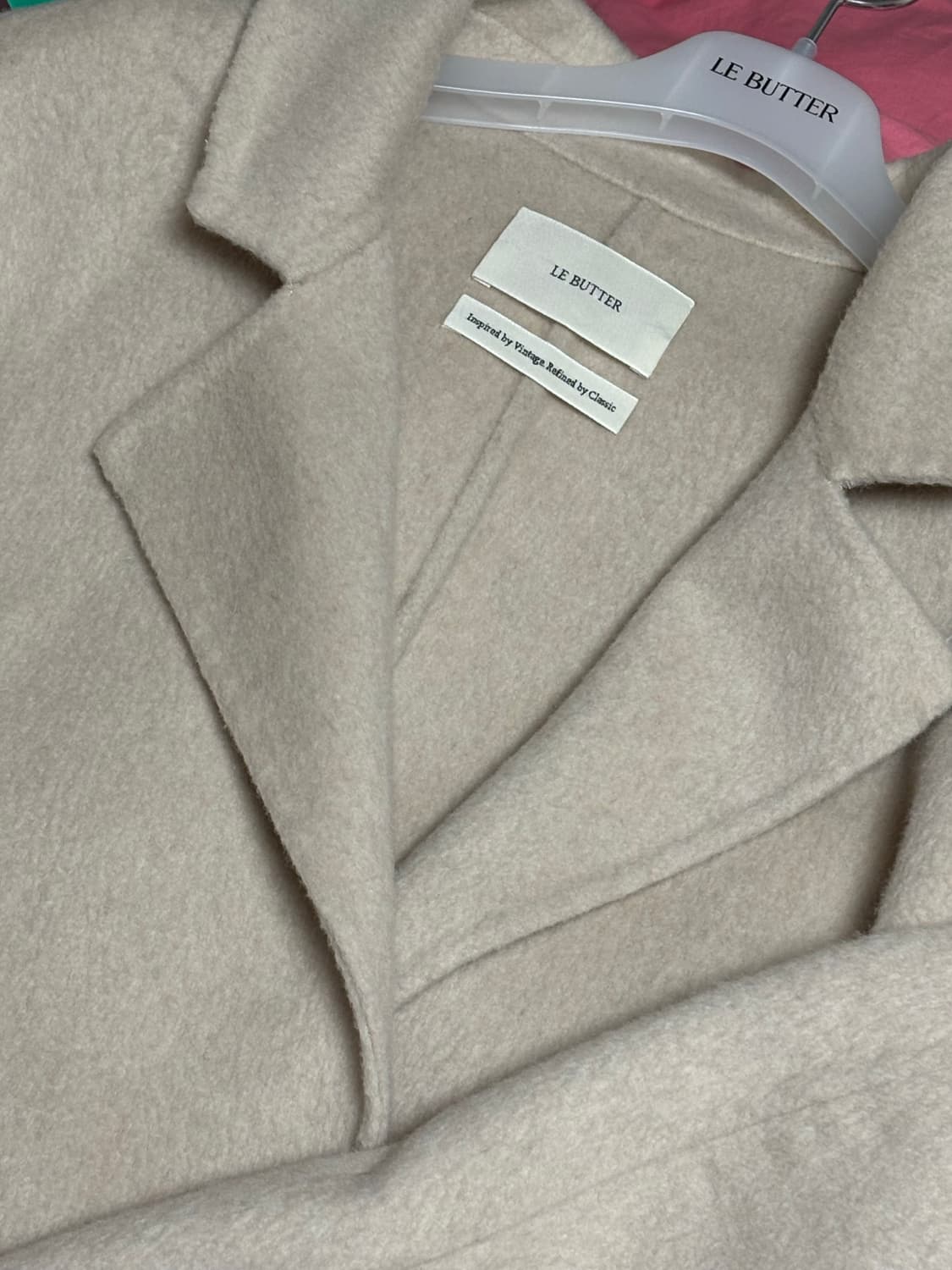 르버터 벌룬 핸드메이드 코트 크림 상품이미지3