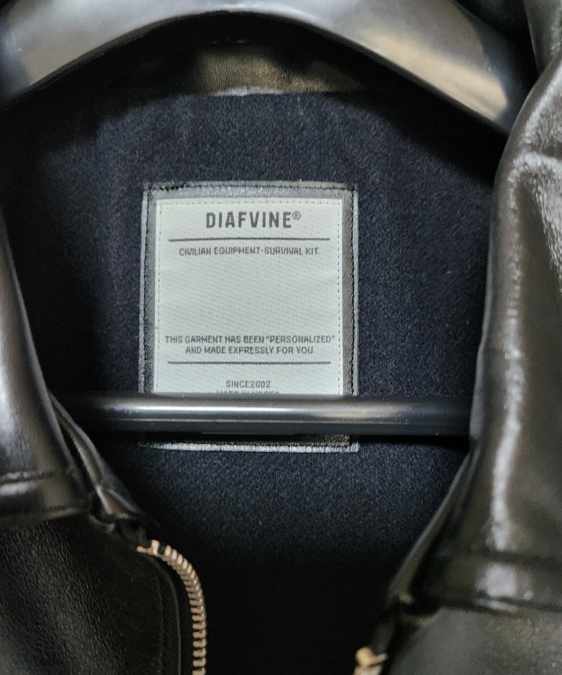 디아프바인 25SS 카프스킨 스포츠 레더자켓 XL(105) 상품이미지3