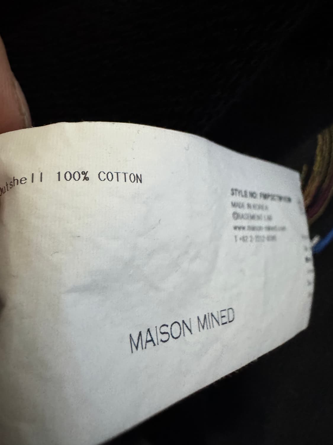 메종미네드 크래프트 로고 오버핏 맨투맨 S 블랙 상품이미지5