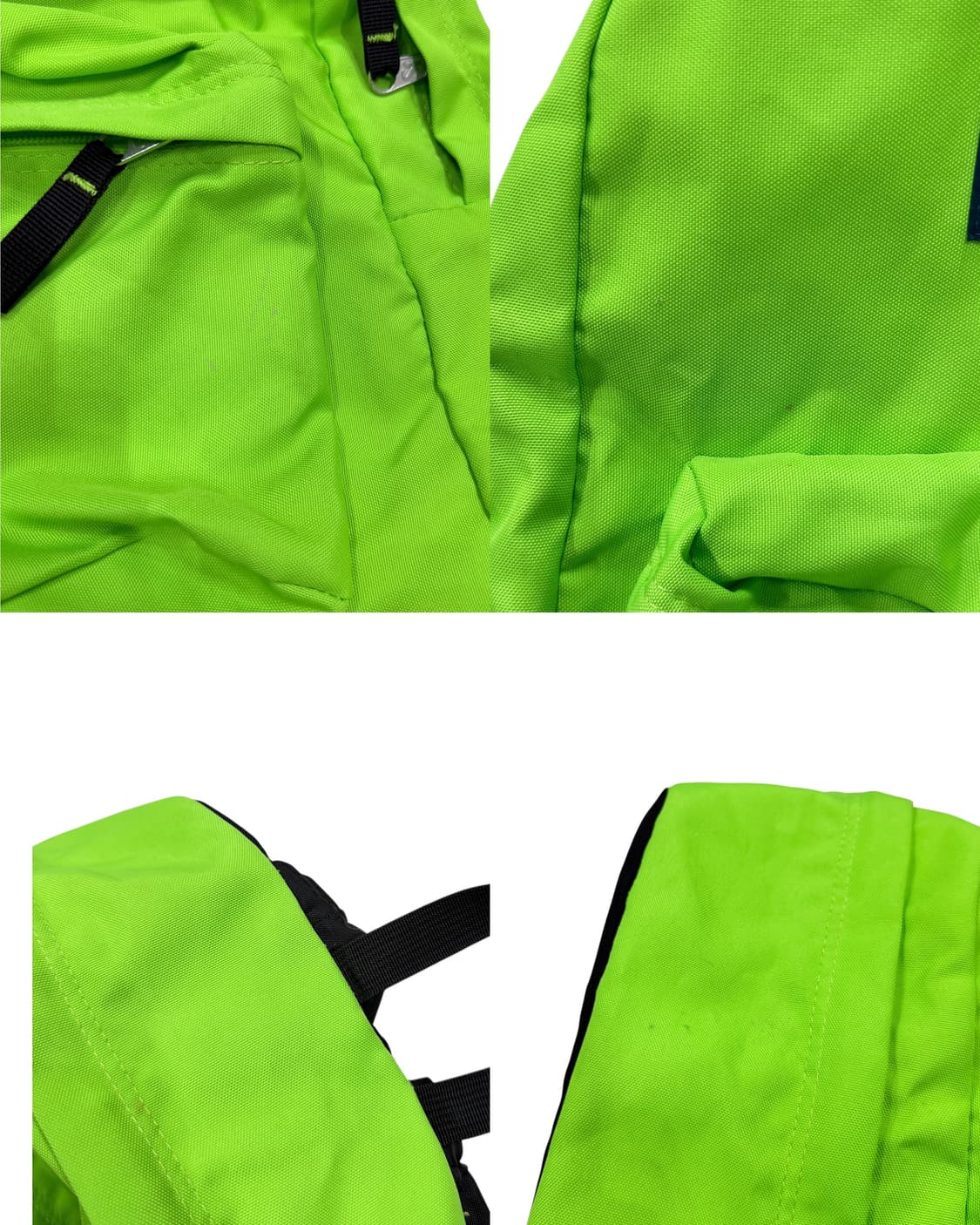 잔스포츠 빈티지 슈퍼브레이크 형광 그린 백팩 가방 상품이미지3