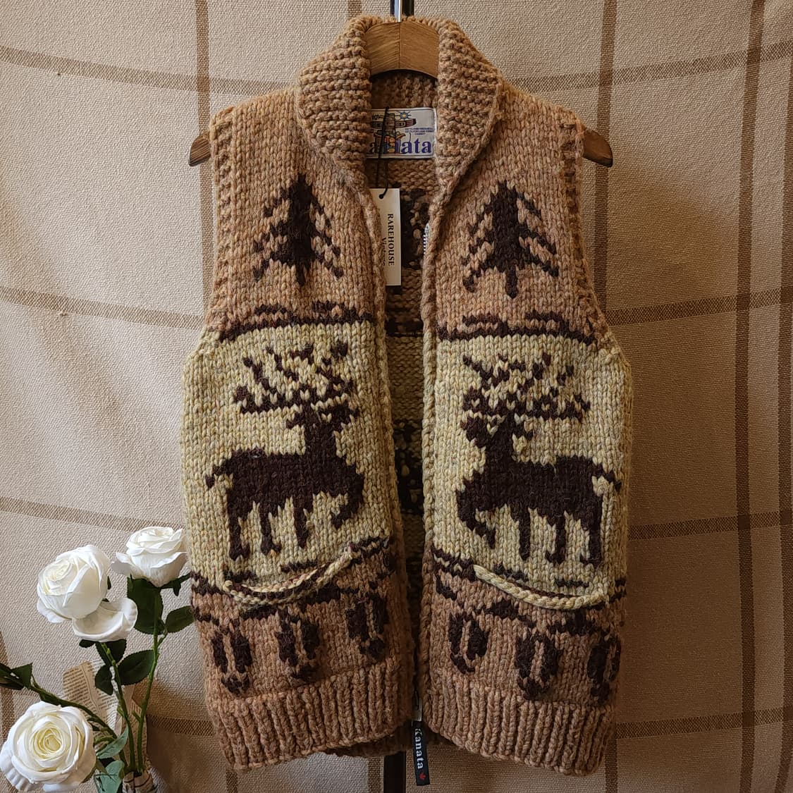 카나타 코위찬 헤비울 스웨터 니트 베스트 카나타 베스트 사슴 상품이미지2