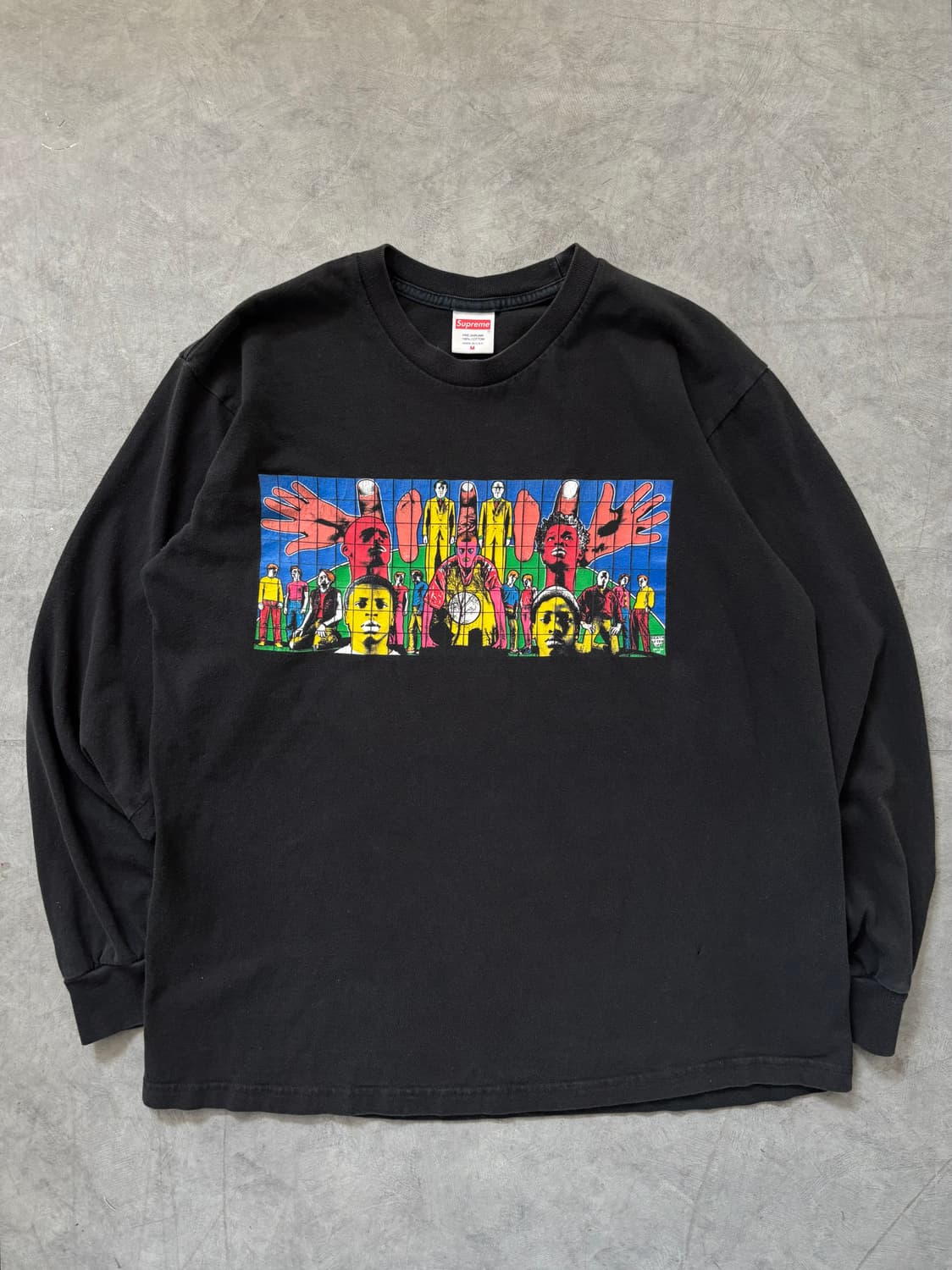 Supreme 슈프림 길버트 조지 블랙 프린팅 롱슬리브 상품이미지1