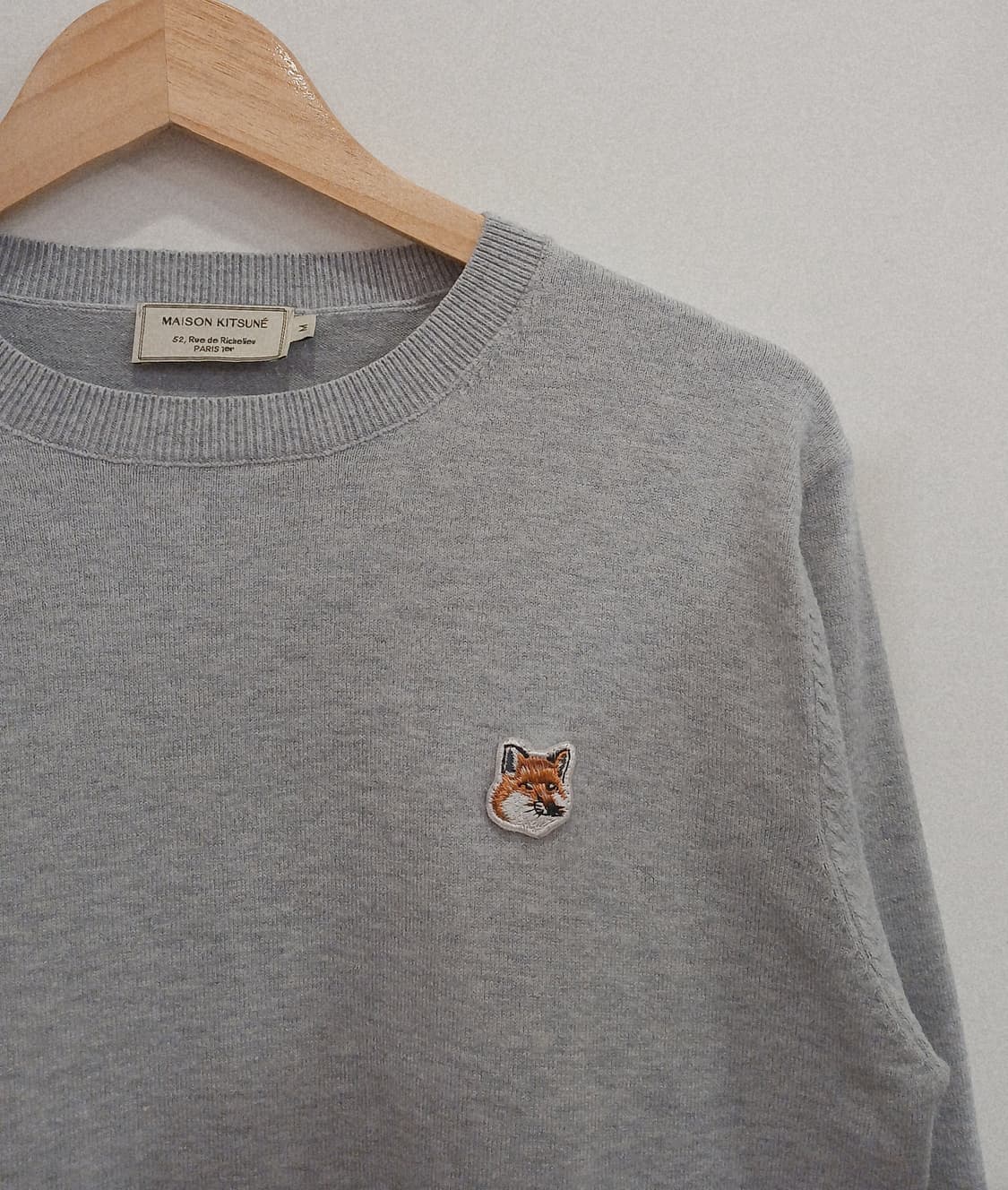 메종키츠네 그레이 면니트 상품이미지4