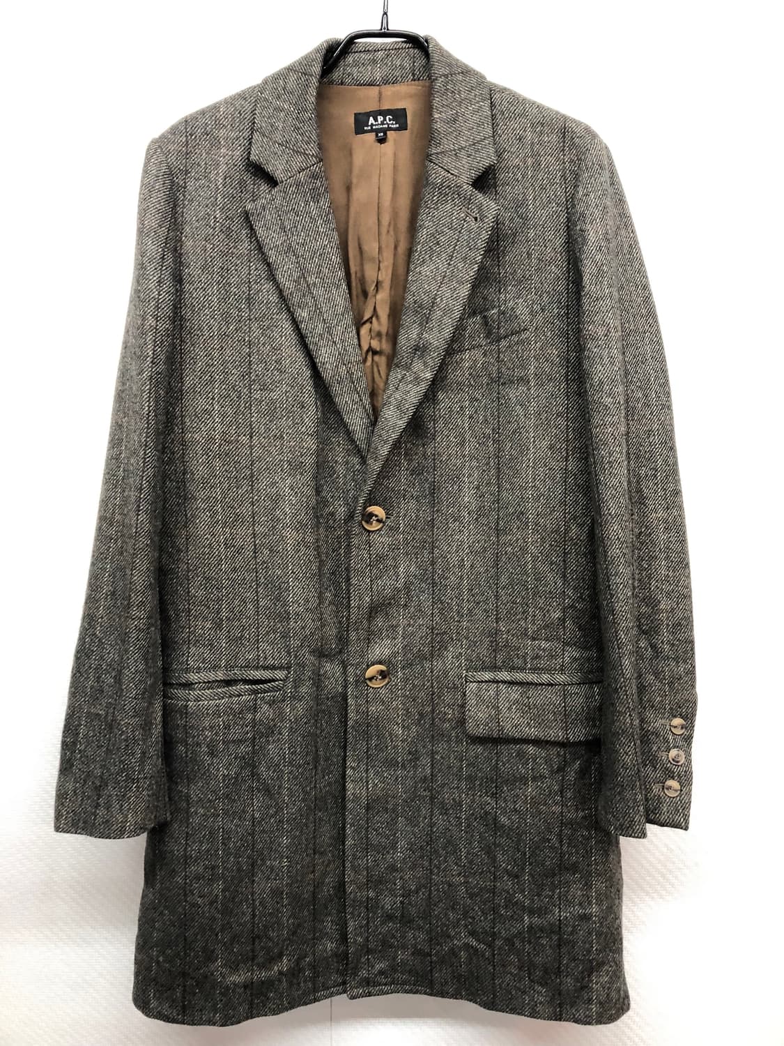 아페쎄 A.P.C 헤링본 패턴 울 코트 XS(95) 상품이미지1