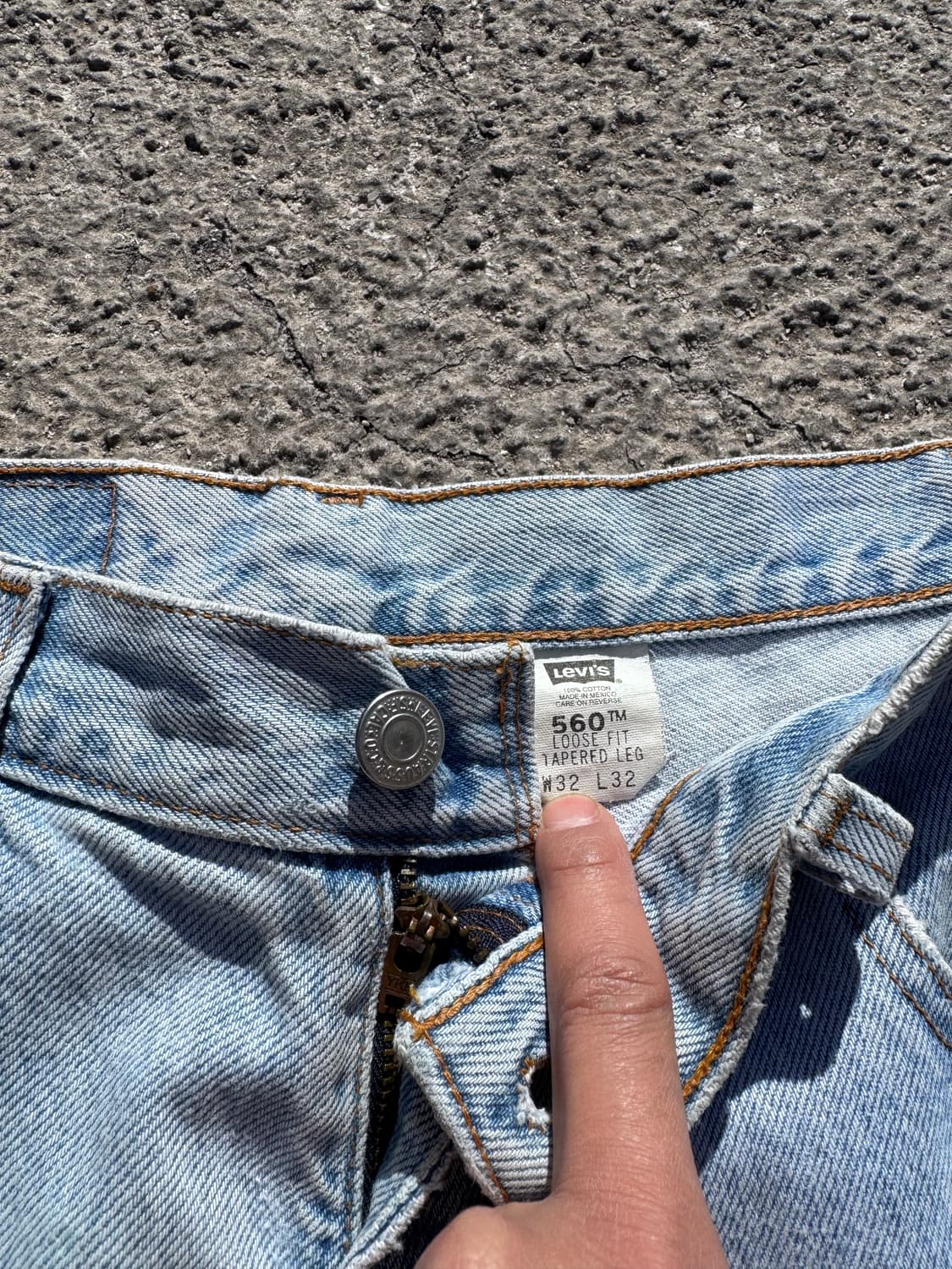 00's 리바이스 560 연청 테이퍼드 데님팬츠 B89 상품이미지7