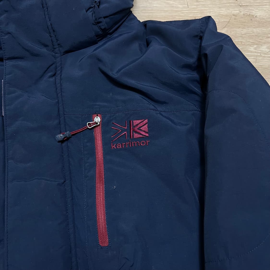 카리모어 구스다운 후드 파카 패딩 점퍼 [네이비] L/100 상품이미지4