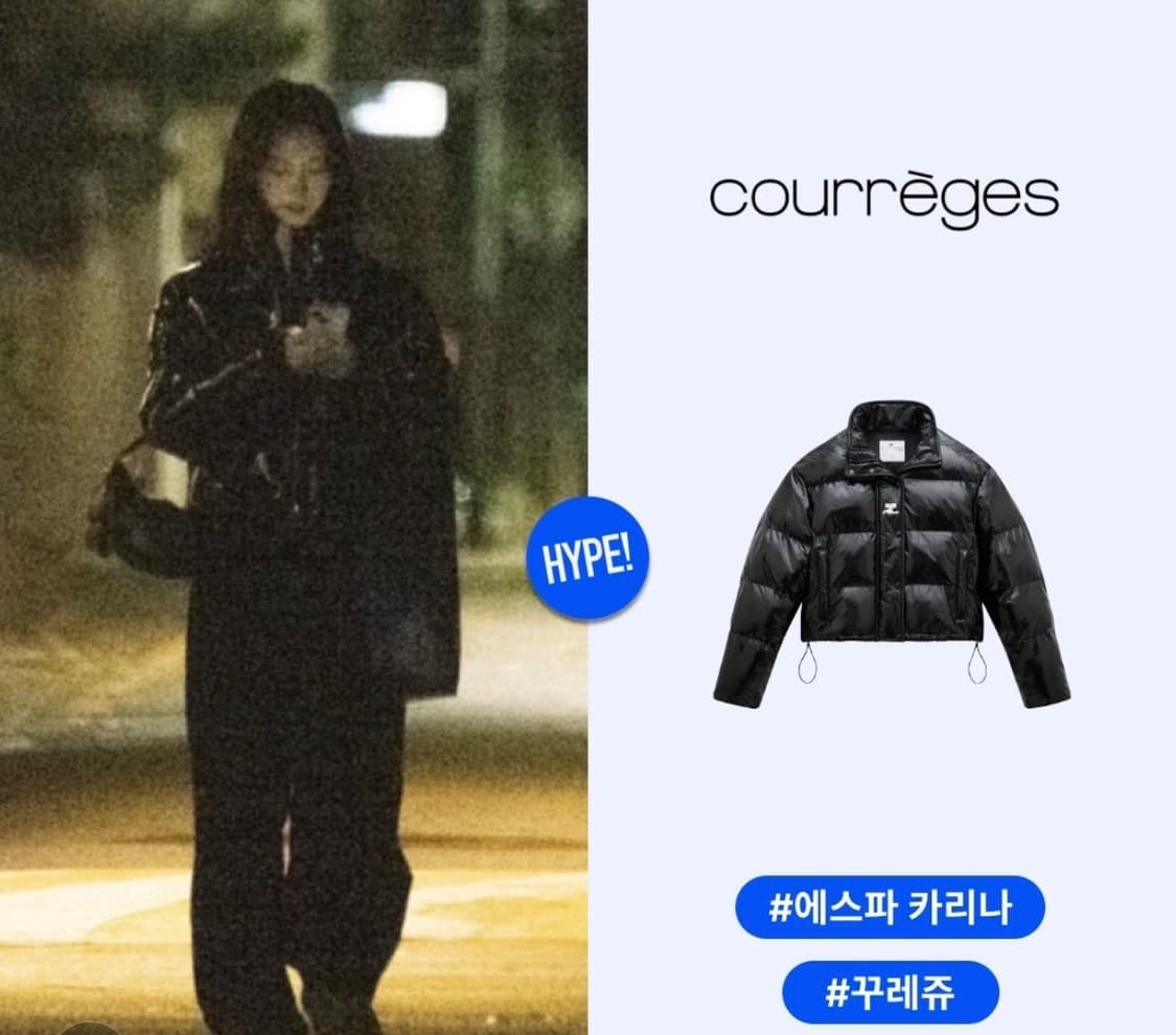 꾸레쥬 블랙 에나멜 푸퍼 패딩 S 상품이미지2