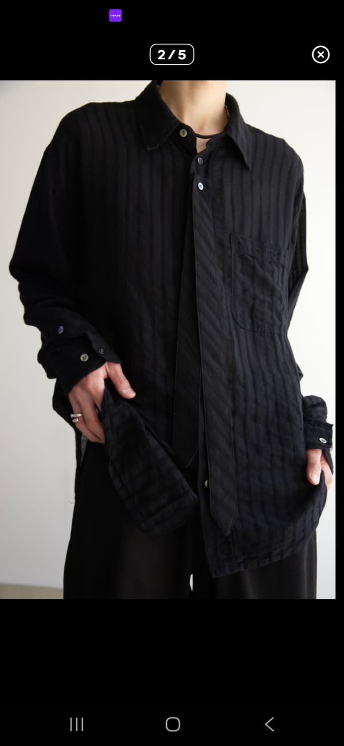 해칭룸 타이 스트라이프 셔츠  상품이미지3