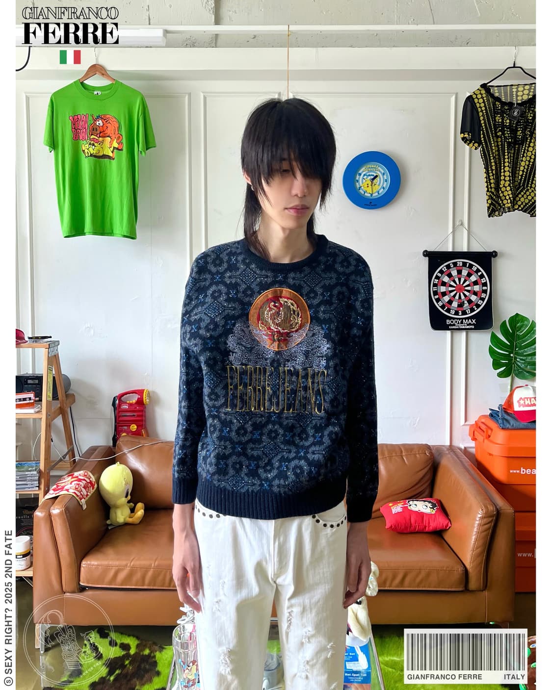 1990s Gianfranco Ferre Oriental Knit 상품이미지1