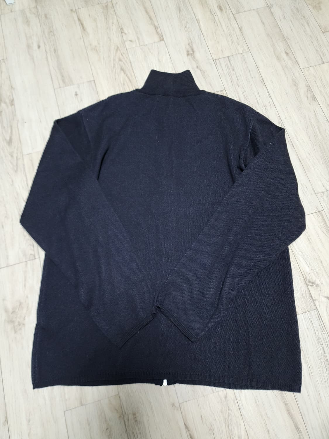 비슬로우 스켈레톤 하이넥 니트 집업 블랙 XL 상품이미지2