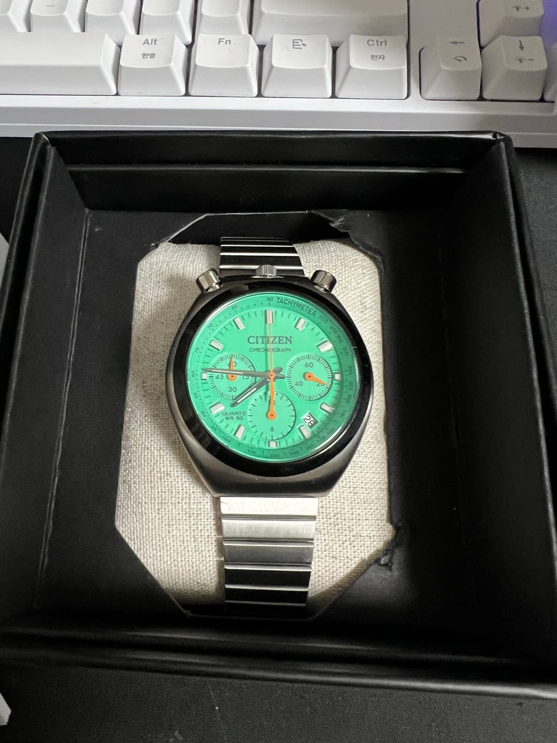 시티즌 불헤드 크로노 시계 (한정판) 민트 prx 카키필드 상품이미지1