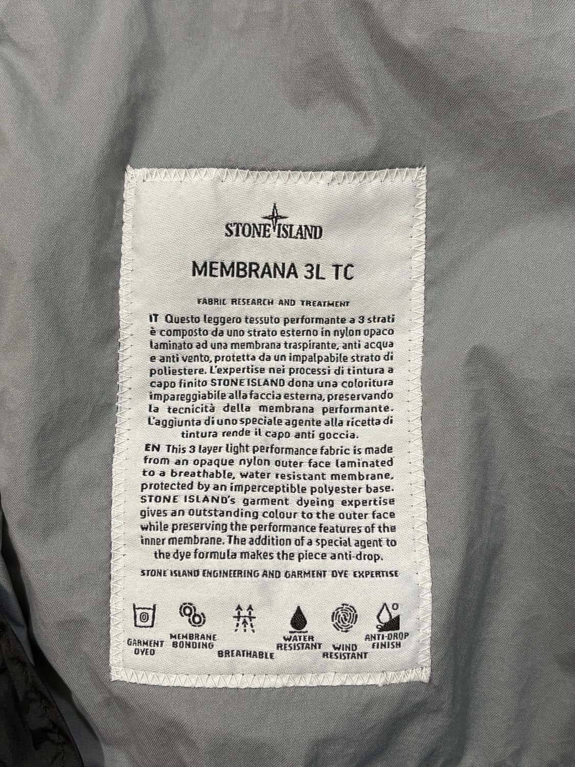 스톤아일랜드 멤브라나 3L TC 자켓 블랙 상품이미지8