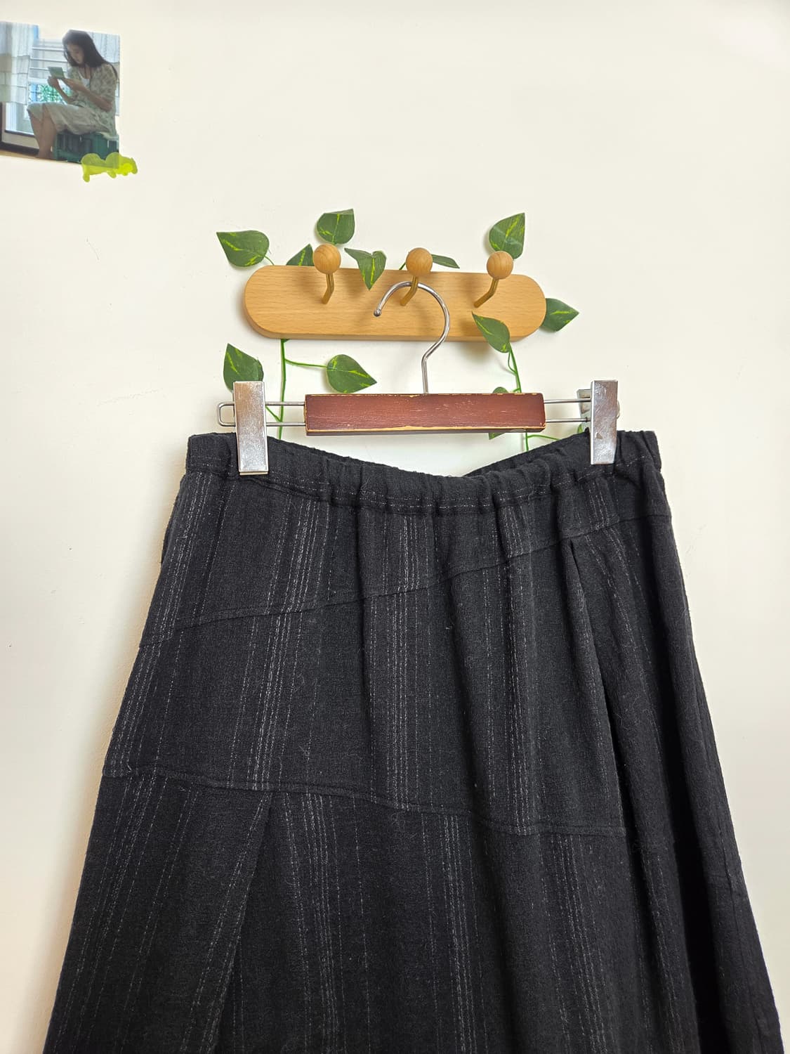 블랙 디테일 롱스커트 상품이미지2