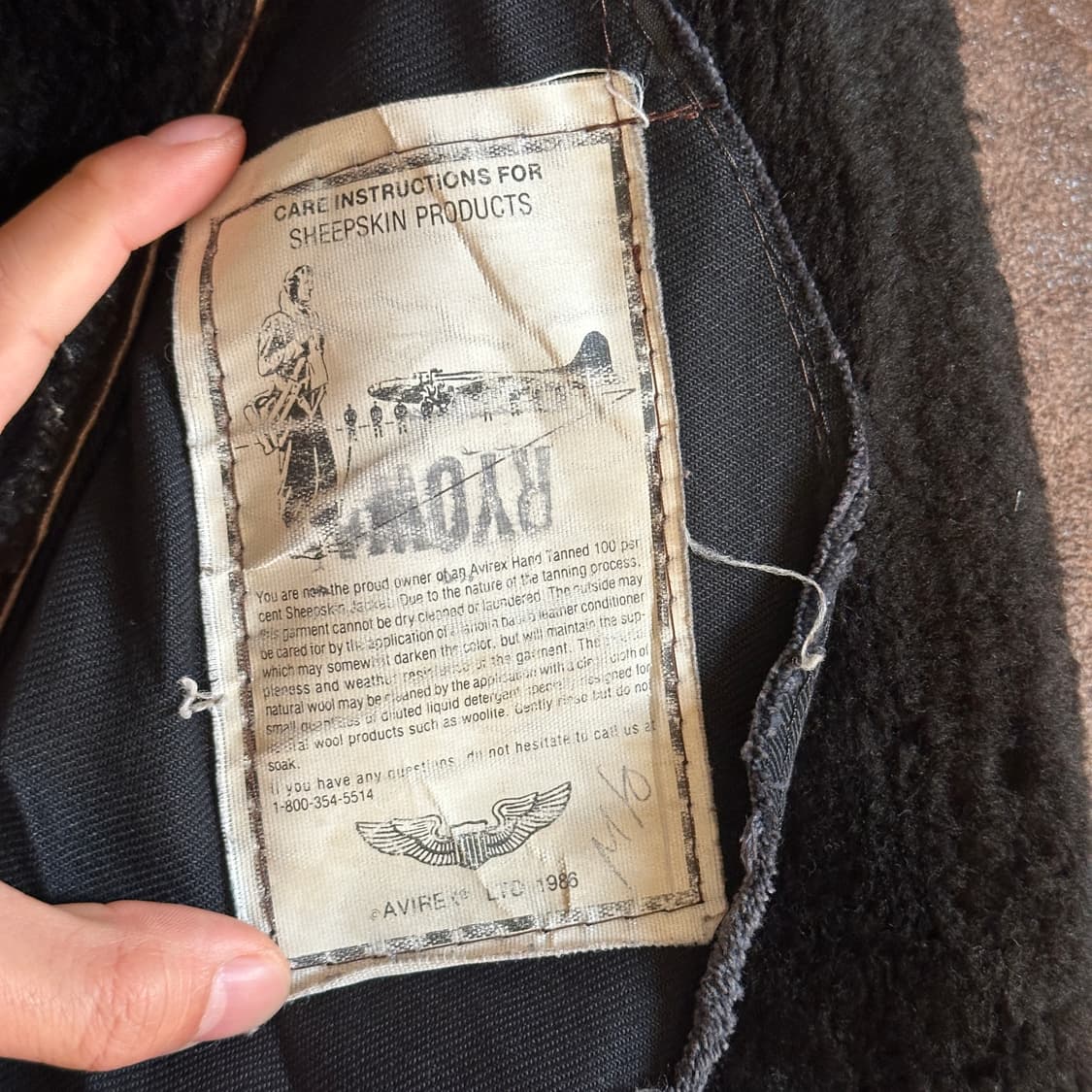 80‘s Avirex B-3 usa mouton flight jacket 상품이미지8