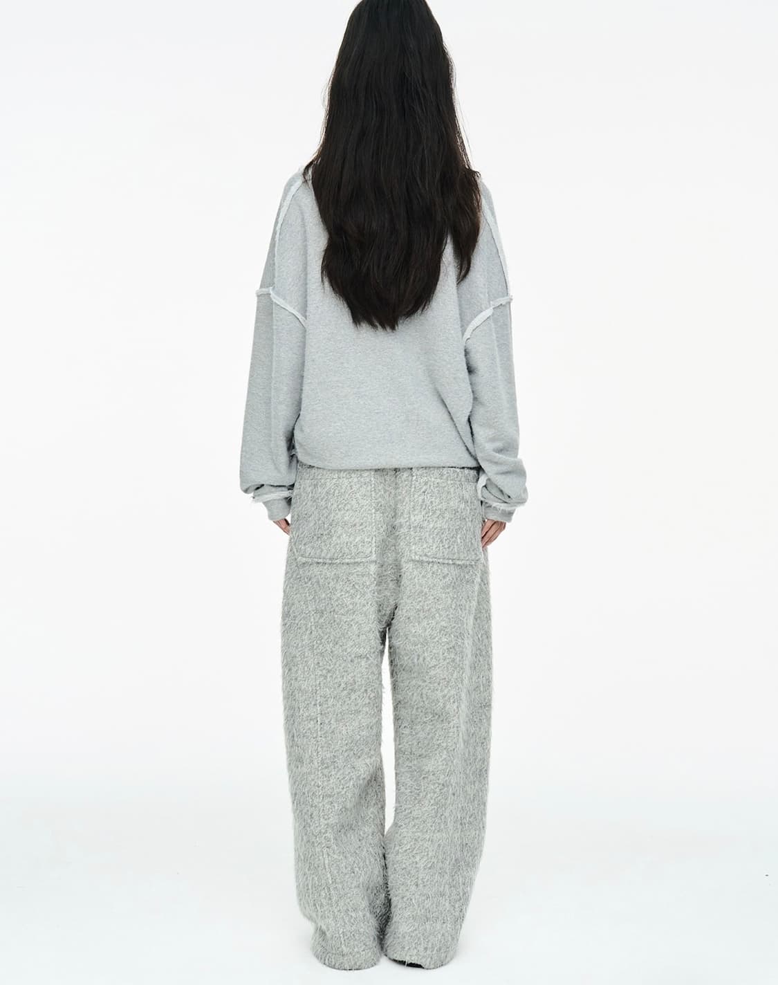 CERRIC HAIRY WIDE PANTS / GRAY 상품이미지3