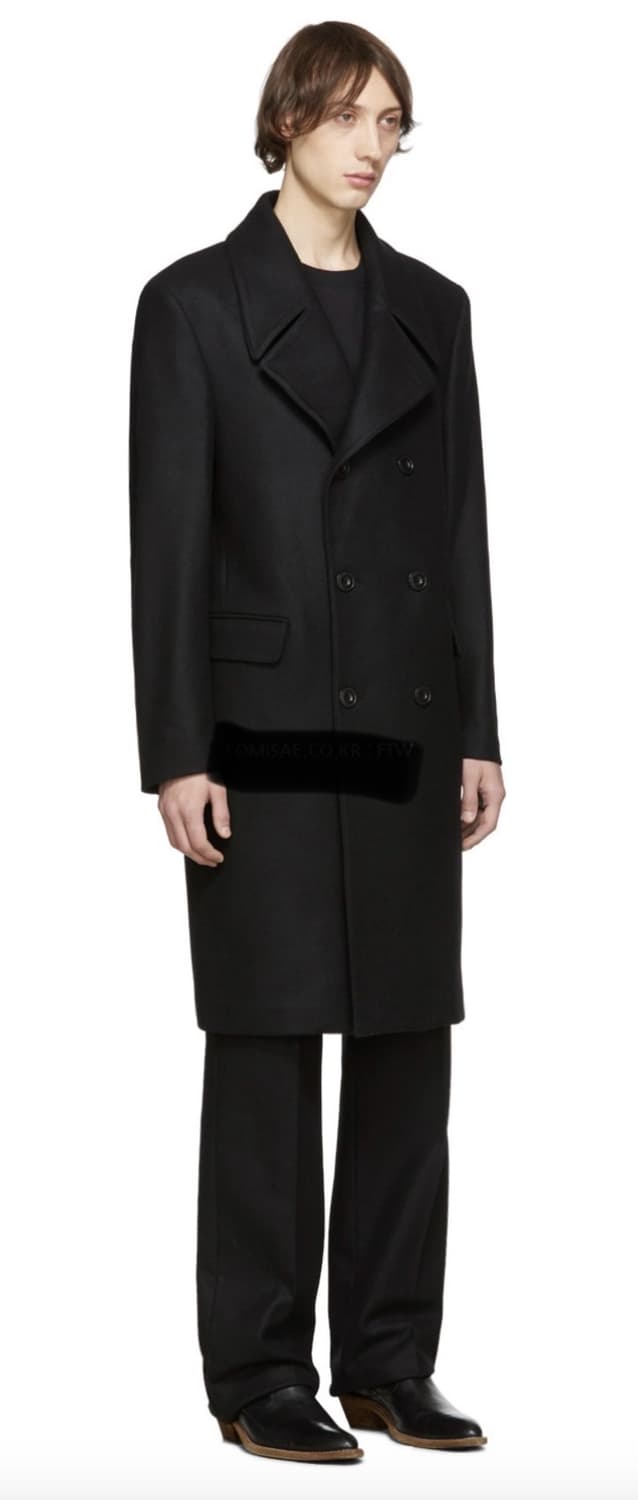 르메르 19FW 더블 브레스티드 울 코트 그레이 50사이즈 상품이미지3