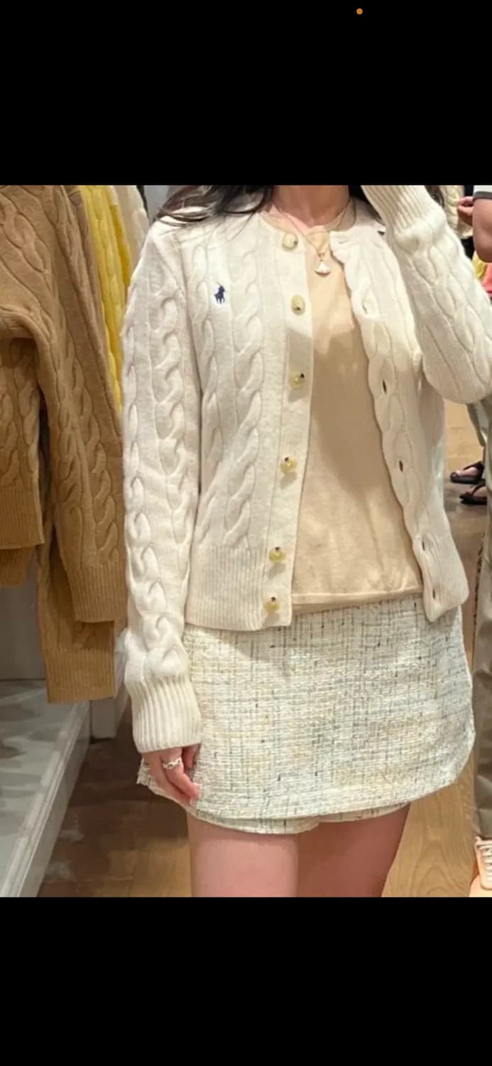 🔥[무료배송/새상품]🔥폴로 여성 꽈배기 울 캐시미어 가디건 3 col 상품이미지7