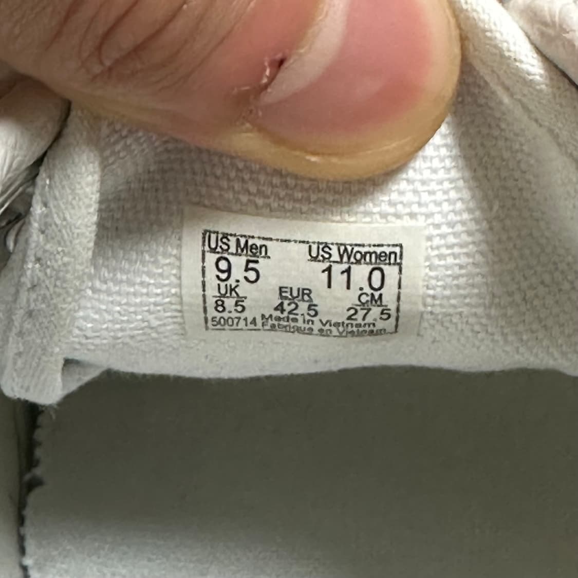 반스 에라 화이트 275사이즈 상품이미지7