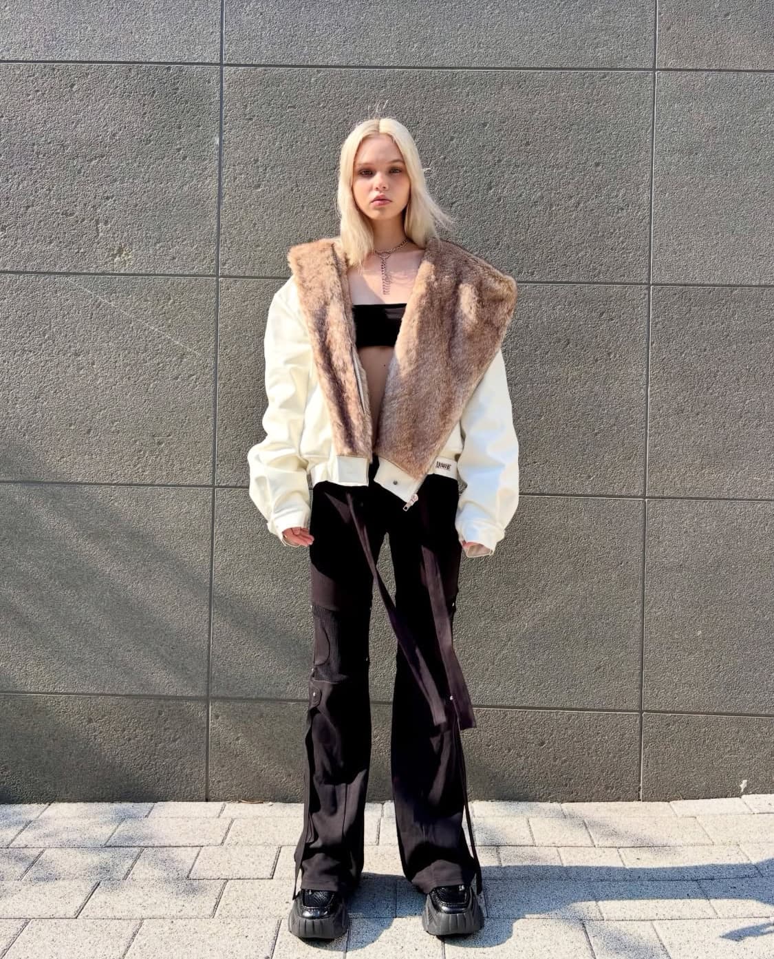 yeel 와이이이엘 후드 퍼 자켓 더오픈프로덕트 상품이미지2