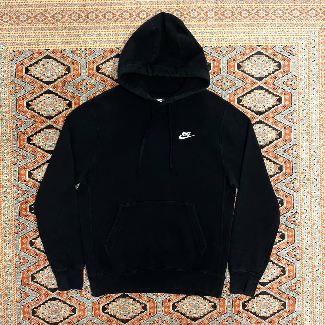 나이키 스펠로고 블랙 기모 후드티셔츠 남성S 상품이미지1