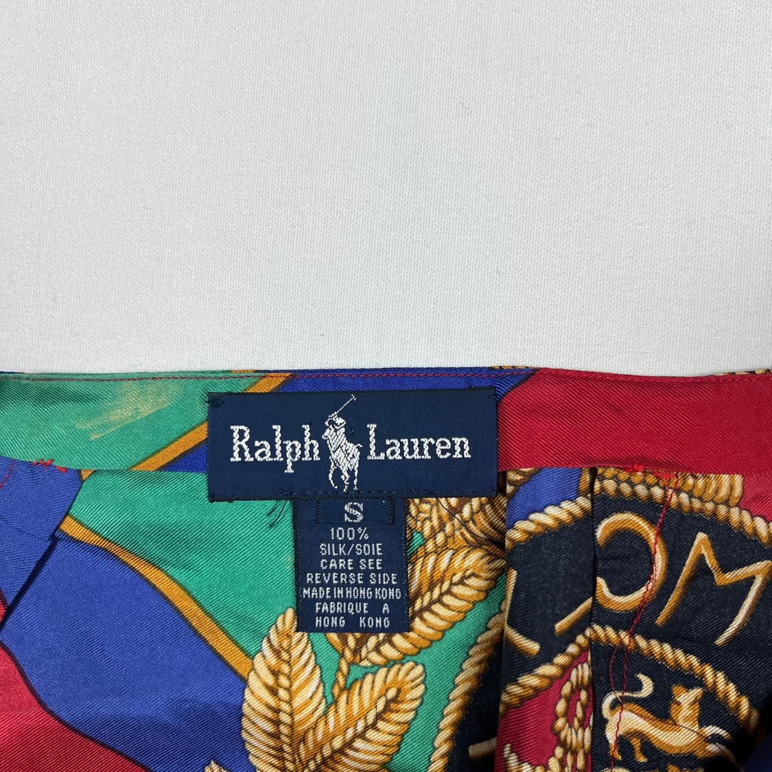 90‘s 폴로랄프로렌 og 빅크레스트 실크 스커트 치마 상품이미지7