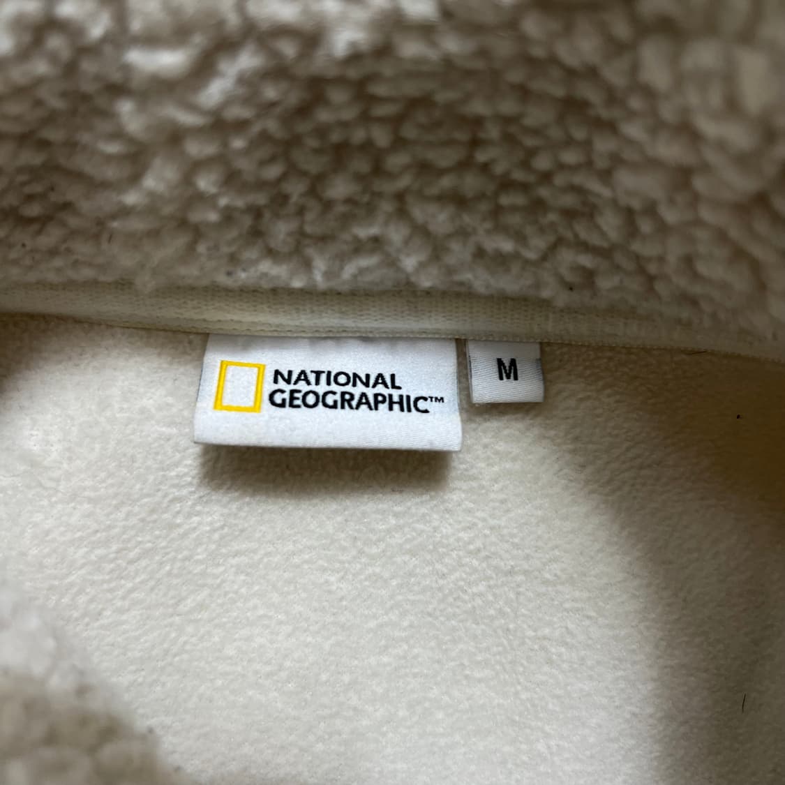 내셔널지오그래픽 남여공용 와펜 뽀글이 후리스 자켓 [아이보리] M/95 상품이미지5