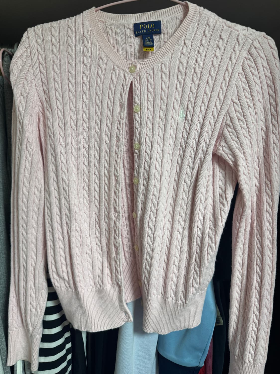 폴로걸즈 가디건 핑크 딸기우유 상품이미지1